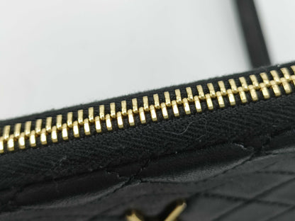 SAINT LAURENT Gaby Leather Chain Shoulder Bag, Black with Gold Hardware, 733667