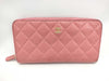 CHANEL Matelasse Long Wallet in Caviar Leather with Pink Gold Hardware, 28510975