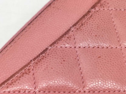 CHANEL Matelasse Long Wallet in Caviar Leather with Pink Gold Hardware, 28510975
