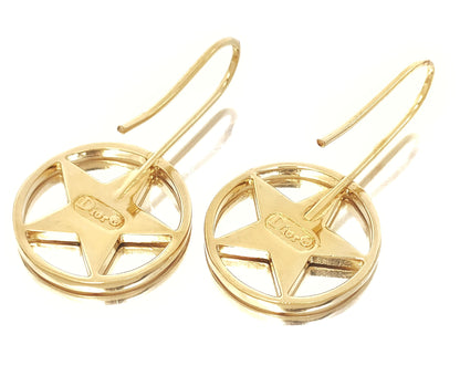 Dior Dior Gold Color Star Design Hook Earrings G Earrings