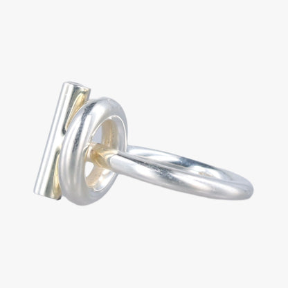 HERMES Echappé Silver Ag92523AB574104 Ring