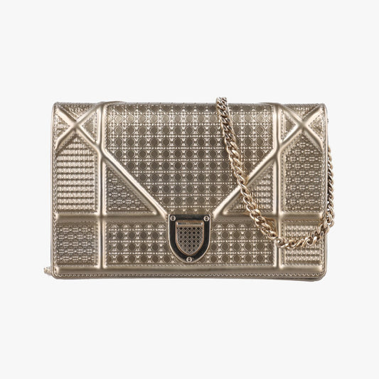 Dior Diorama Gold Leather 19-BO-0168 Shoulder Bag