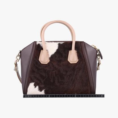 GIVENCHY Antigona Satchel in Cow Print Multicolored Leather and Rabbit Fur 3C1122 Shoulder Bag