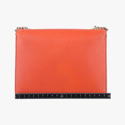 GUCCI Interlocking G Orange Leather Shoulder Bag 510304I027085042