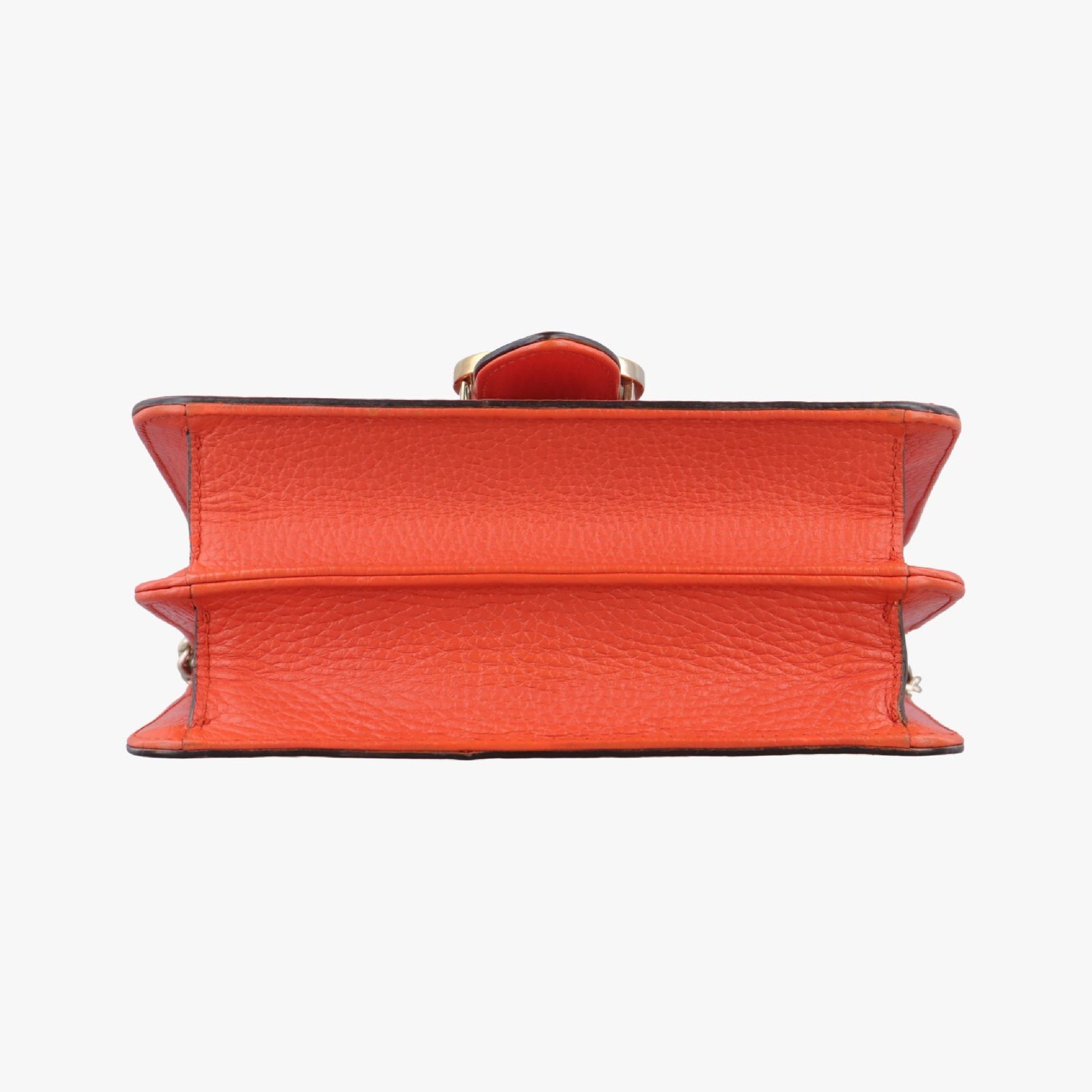 GUCCI Interlocking G Orange Leather Shoulder Bag 510304I027085042