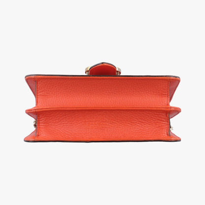 GUCCI Interlocking G Orange Leather Shoulder Bag 510304I027085042