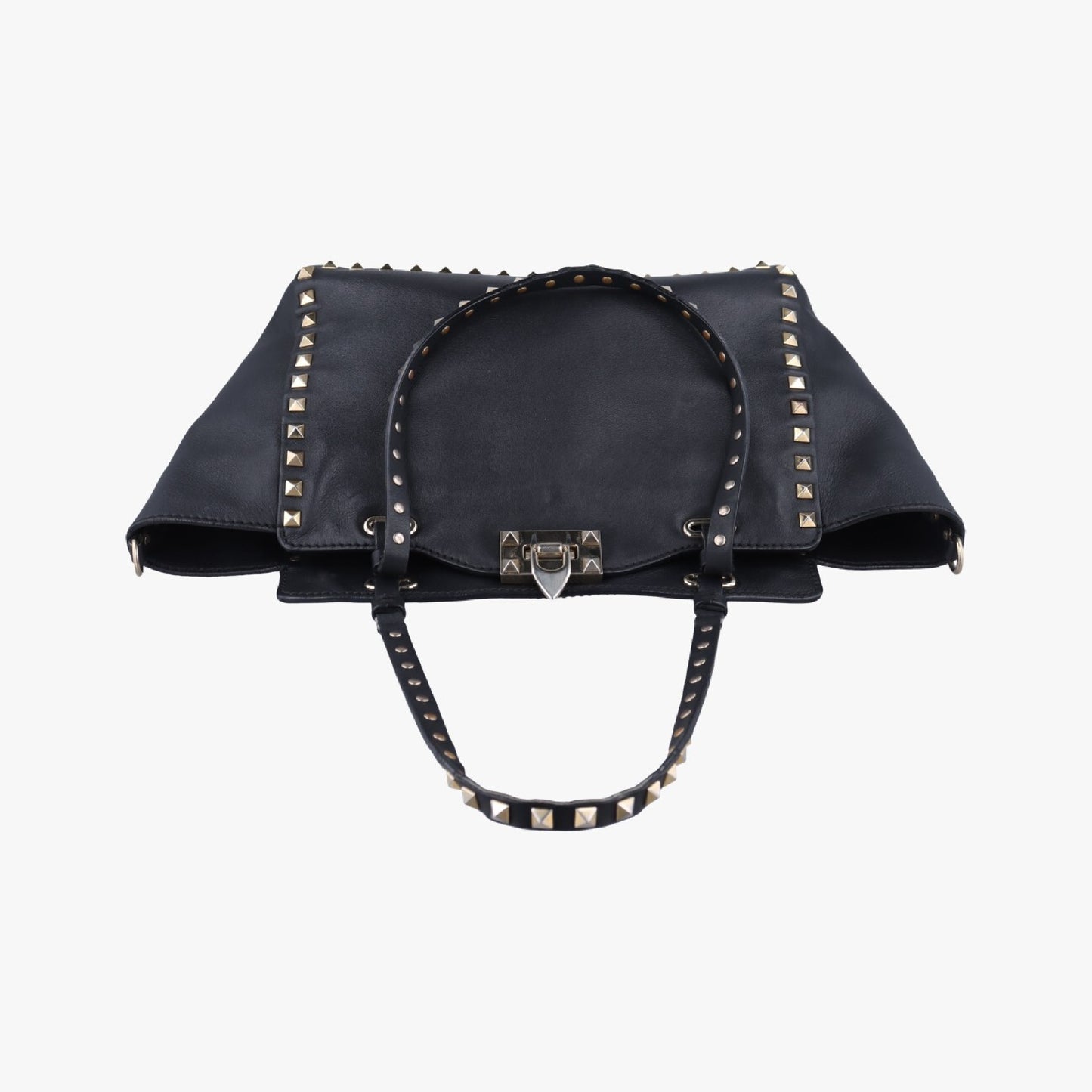 VALENTINO Rockstud Black Leather Shoulder Bag 