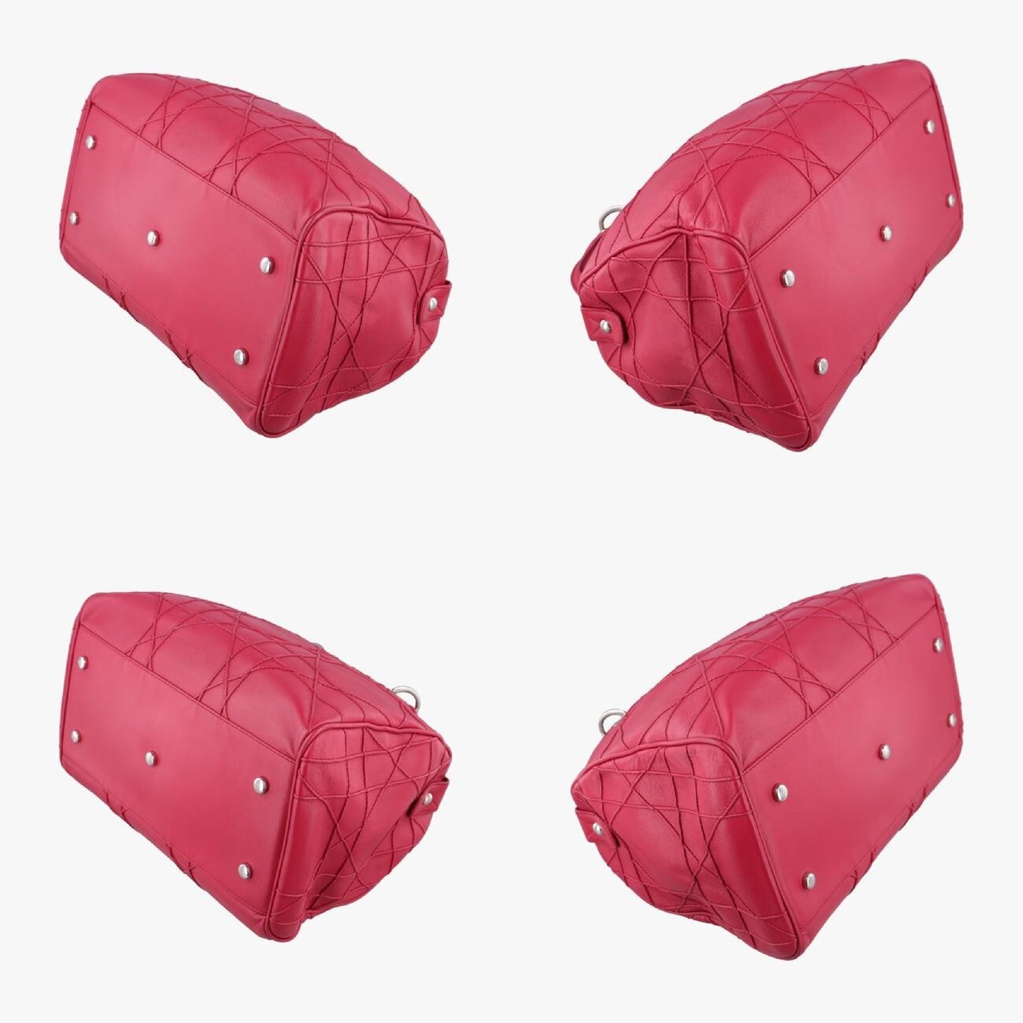 Dior Granville Rose Red Leather 09-BO-0172 Shoulder Bag
