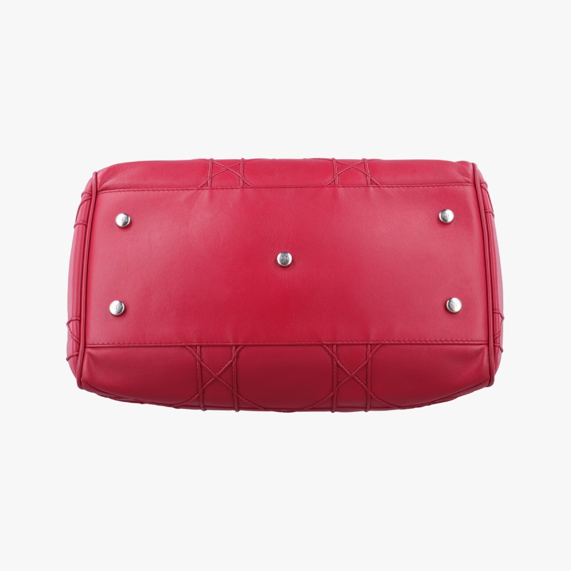 Dior Granville Rose Red Leather 09-BO-0172 Shoulder Bag