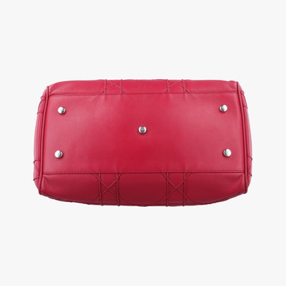 Dior Granville Rose Red Leather 09-BO-0172 Shoulder Bag