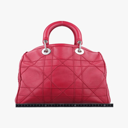 Dior Granville Rose Red Leather 09-BO-0172 Shoulder Bag