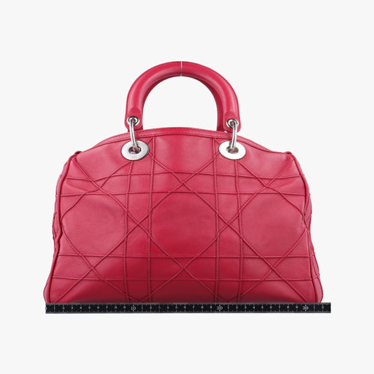Dior Granville Rose Red Leather 09-BO-0172 Shoulder Bag