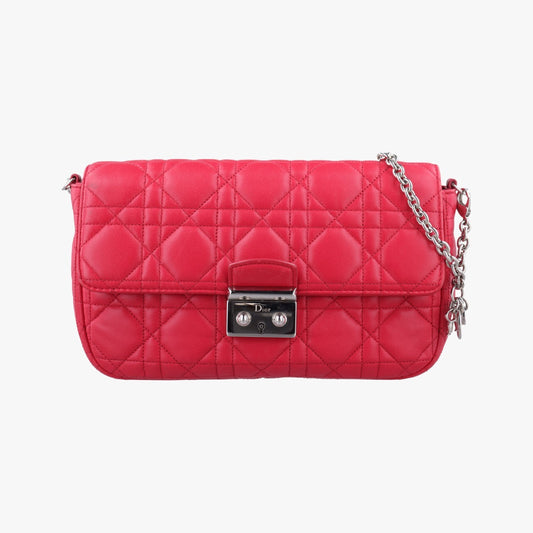 Dior Miss Dior Cannage New Rock Pink Lambskin 12-MA-0173 Shoulder Bag