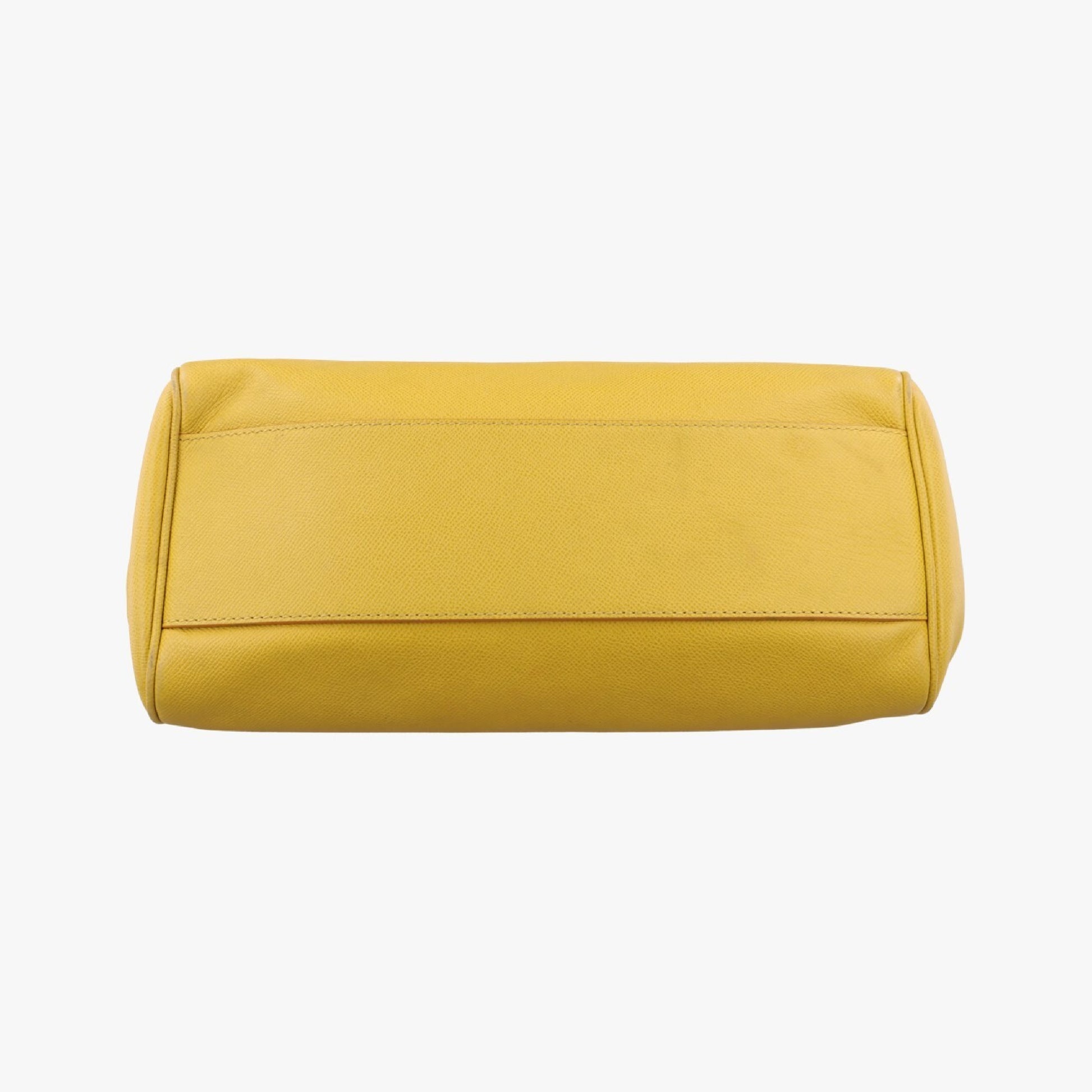 DOLCE&GABBANA Sicily Yellow Leather Shoulder Bag