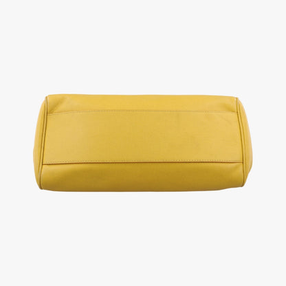 DOLCE&GABBANA Sicily Yellow Leather Shoulder Bag