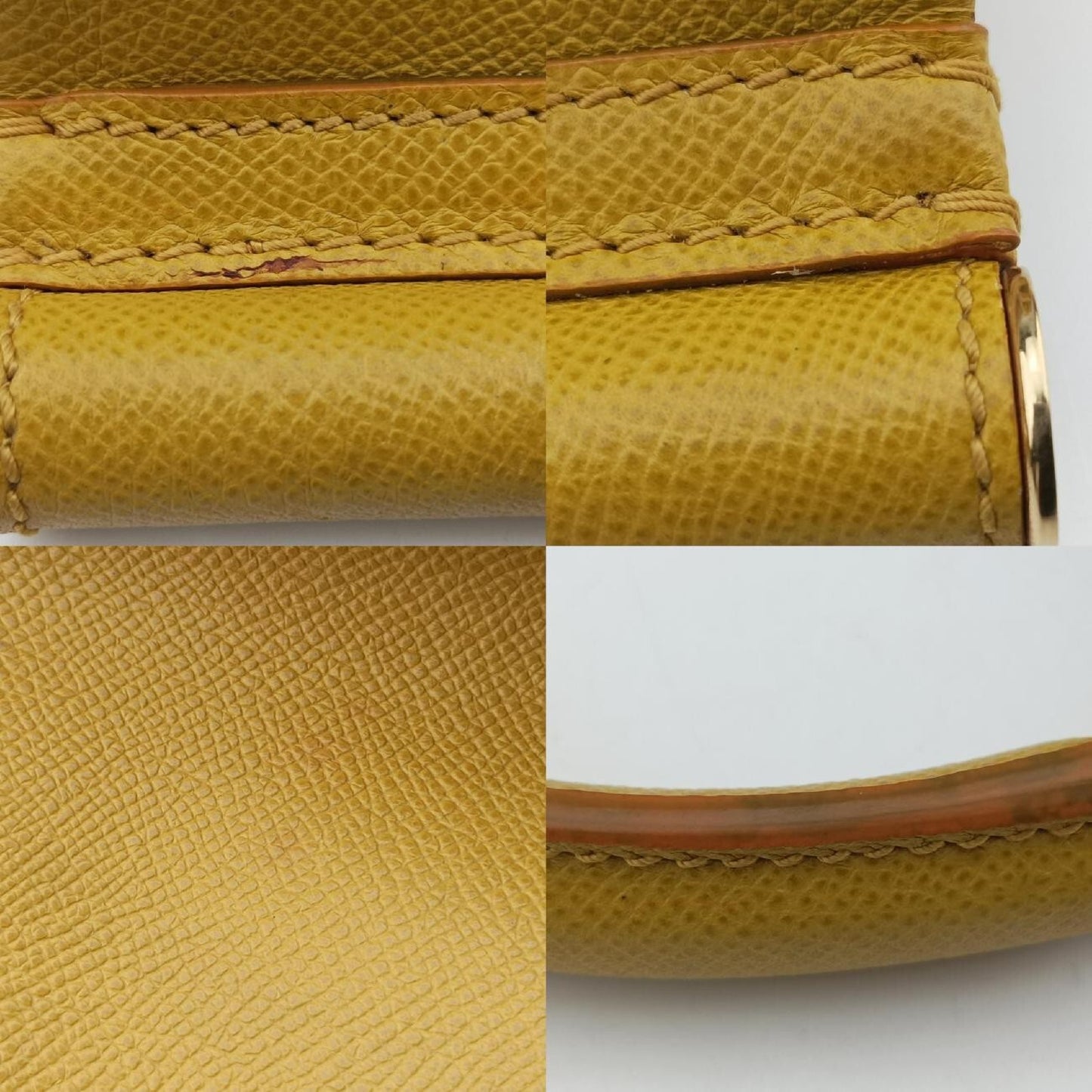 DOLCE&GABBANA Sicily Yellow Leather Shoulder Bag