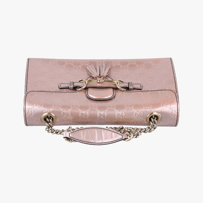 GUCCI Emily Pink Patent 295402B015057552 Shoulder Bag