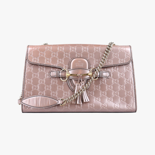 GUCCI Emily Pink Patent 295402B015057552 Shoulder Bag