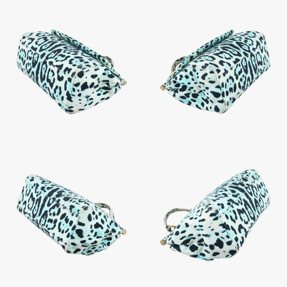 DOLCE&GABBANA Sicily Leopard Print Multicolor Canvas Handbag