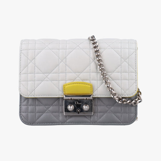 Dior Miss Dior Promenade Clutch with Chain, Multicolored Lambskin, 12-MA-0115 Shoulder Bag