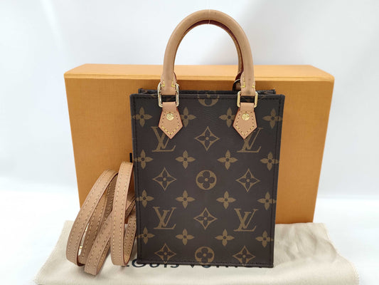 LOUIS VUITTON LOUIS VUITTON Monogram Louis Vuitton Petite Sac Plat Shoulder Bag Shoulder Bag Handbag