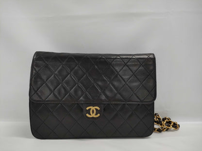 CHANEL Matelasse Lamb Push Lock Shoulder Bag