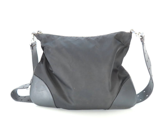 PRADA Nylon Tessuto x Leather Shoulder Bag Shoulder Bag