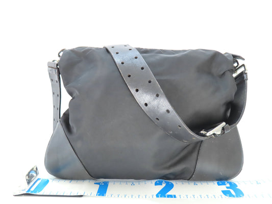 PRADA Nylon Tessuto x Leather Shoulder Bag Shoulder Bag