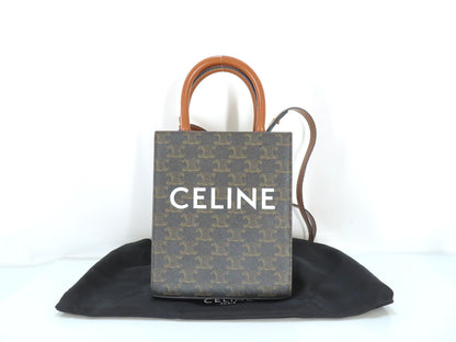 CELINE Triomphe Mini Vertical Cabas Shoulder Bag