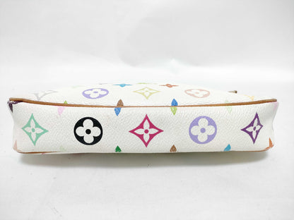 LOUIS VUITTON M92649 Monogram Multicolore Pochette Accessoires M92649 SL1013 White x Brown Pouch