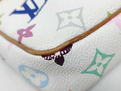 LOUIS VUITTON M92649 Monogram Multicolore Pochette Accessoires M92649 SL1013 White x Brown Pouch