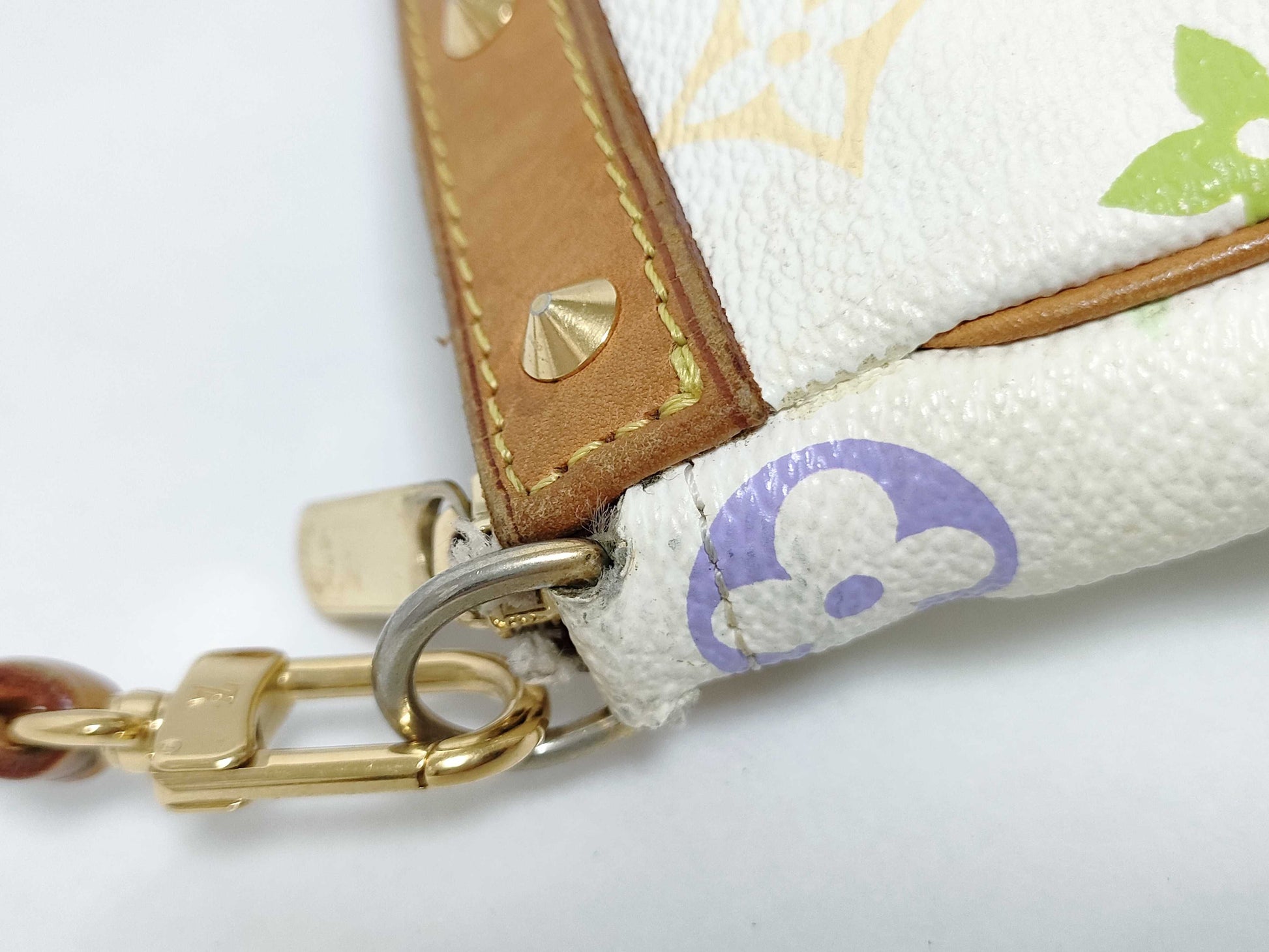 LOUIS VUITTON M92649 Monogram Multicolore Pochette Accessoires M92649 SL1013 White x Brown Pouch