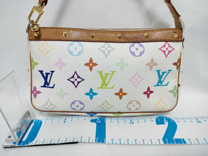 LOUIS VUITTON M92649 Monogram Multicolore Pochette Accessoires M92649 SL1013 White x Brown Pouch