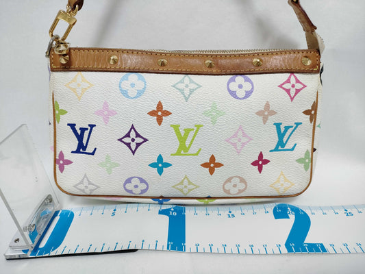 LOUIS VUITTON M92649 Monogram Multicolore Pochette Accessoires M92649 SL1013 White x Brown Pouch