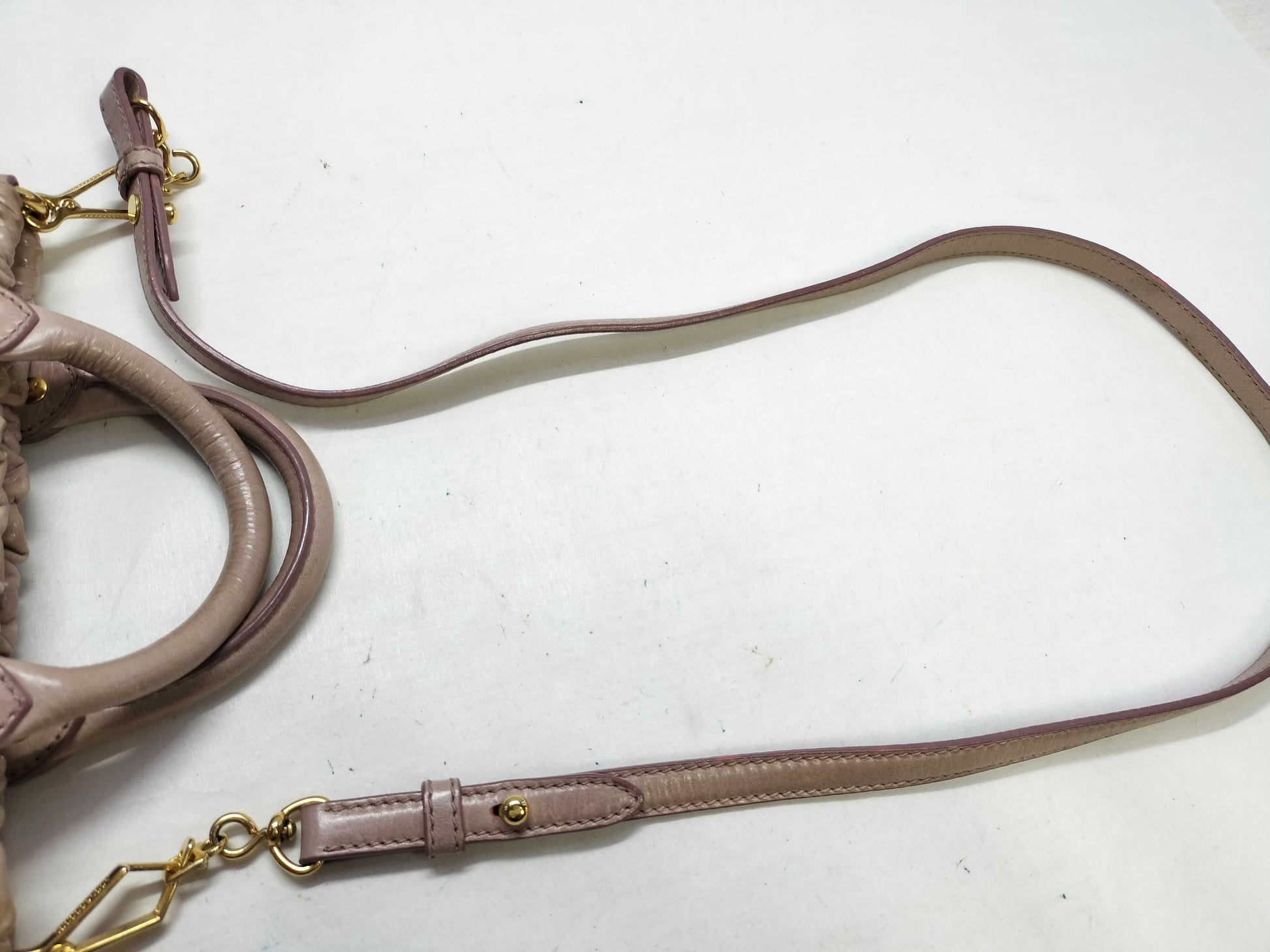 Miu Miu Vitello Luxe 2-Way Handbag Leather Handbag