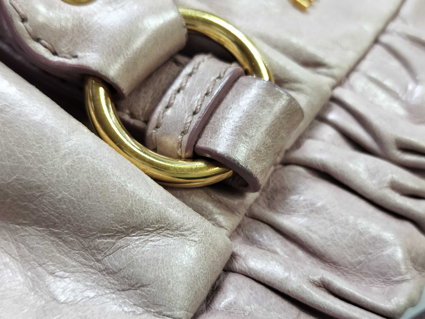 Miu Miu Vitello Luxe 2-Way Handbag Leather Handbag
