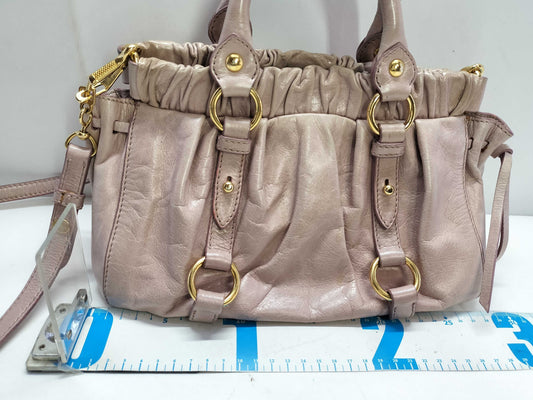 Miu Miu Vitello Luxe 2-Way Handbag Leather Handbag