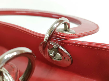 Dior Lady Dior red handbag