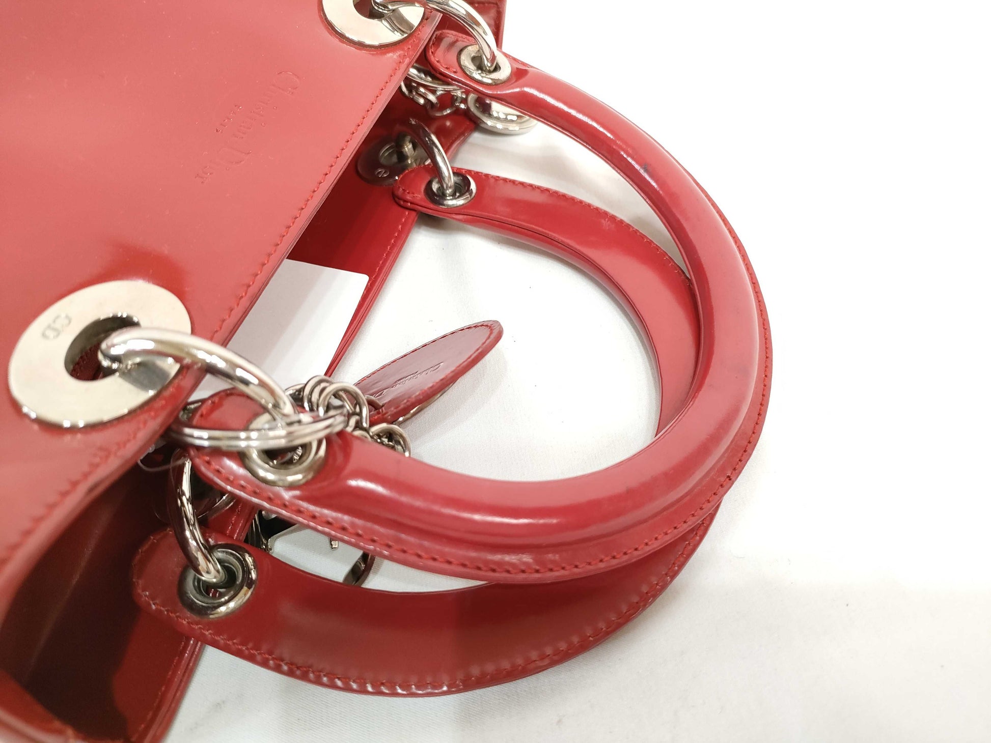 Dior Lady Dior red handbag