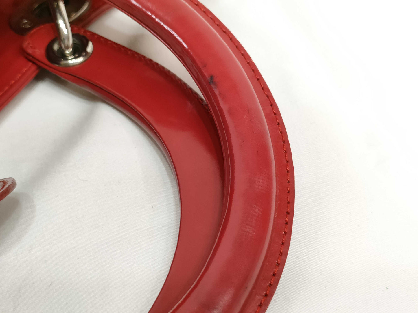 Dior Lady Dior red handbag