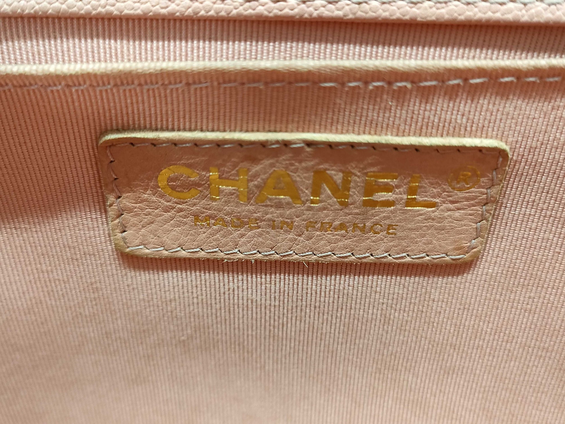 CHANEL Caviar Skin Boy Chanel Chain Shoulder Bag Caviar Skin Pink Shoulder Bag