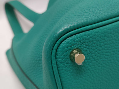 HERMES Picotin Picotin Lock PM D Stamp Togo Green Handbag