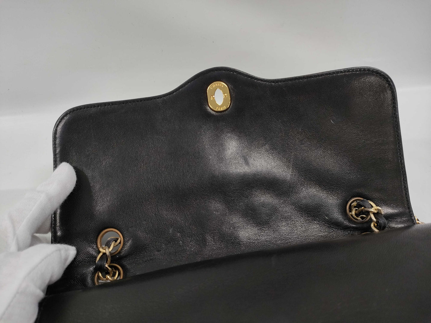 CHANEL Paris Limited Edition Matelasse Chain Shoulder Bag in Black Lambskin