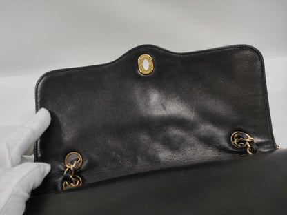 CHANEL Paris Limited Edition Matelasse Chain Shoulder Bag in Black Lambskin