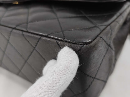 CHANEL Paris Limited Edition Matelasse Chain Shoulder Bag in Black Lambskin