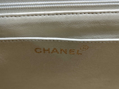 CHANEL Matelasse Deca Matelasse Chain Shoulder Bag A11869 Beige Lambskin Shoulder Bag