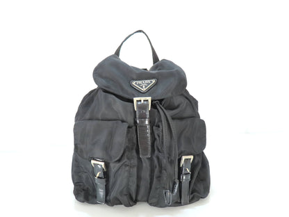 PRADA Nylon PRADA Tessuto Nylon and Leather Drawstring Backpack Backpack Daypack Backpack