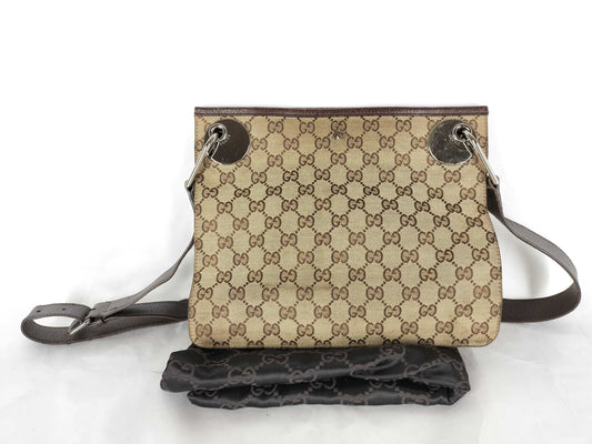 GUCCI GG Canvas Shoulder Bag 120842