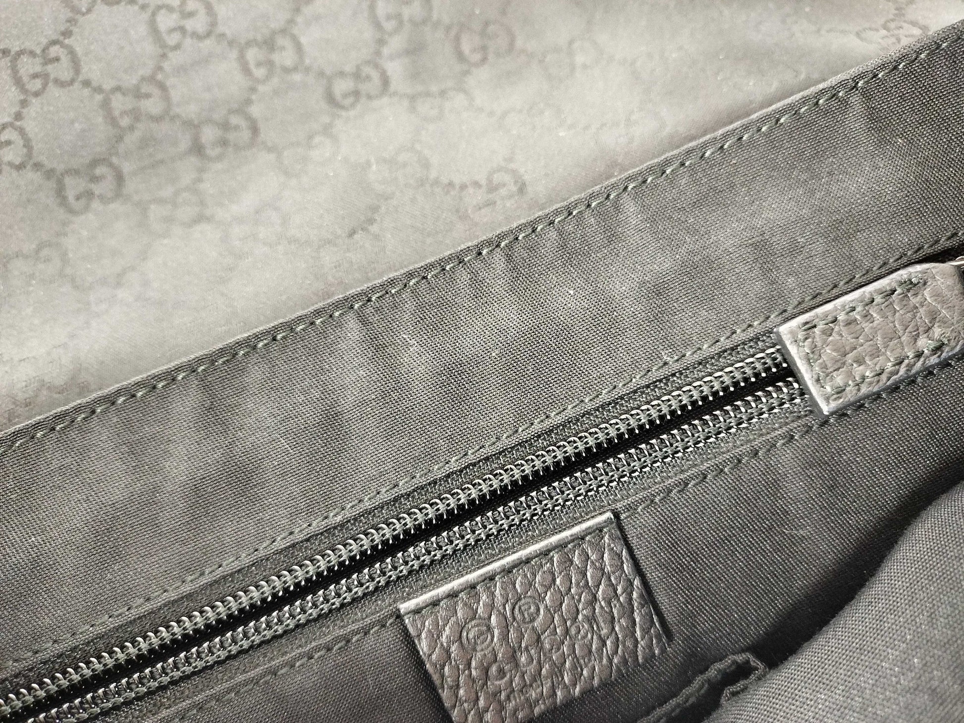 GUCCI GG Canvas Messenger Bag, Black, 374423, Shoulder Bag
