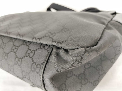GUCCI GG Canvas Messenger Bag, Black, 374423, Shoulder Bag